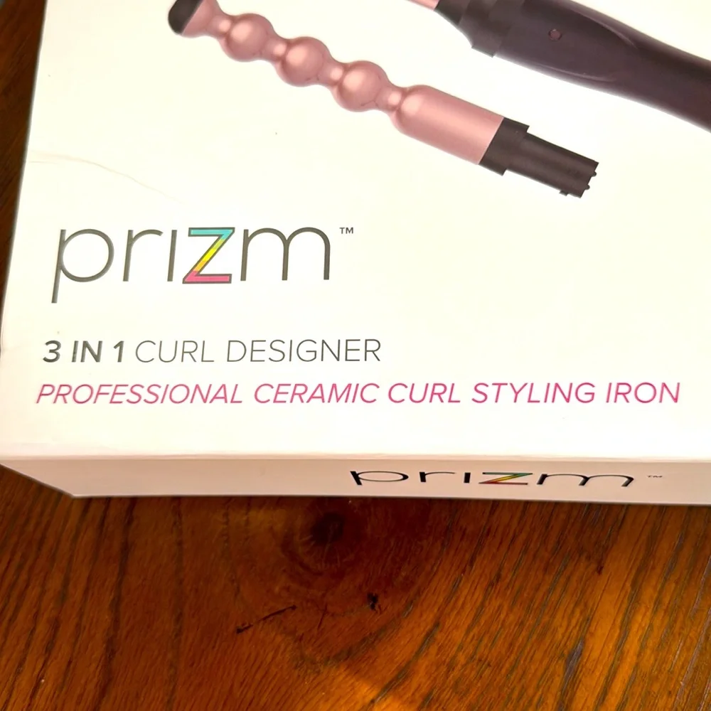 New Prizm 3 in 1 professional ceramic hair curl styling iron set.